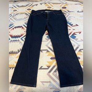 Duluth trading boot cut dark jeans 18w